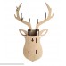 Rylai Print Wooden DIY 3D Puzzle Wildlife Animal Deer Head Jigsaw for Educational and Home Decoration Cute Pretty Wall Decor For Children's Bedroom Kids Brain Teasers Christmas Xmas Birthday Gifts Ch B07C4HJJLL